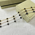 [¡®Lumi¡¯]CLOVER 6 MOTIF  ONYXS BRACELET