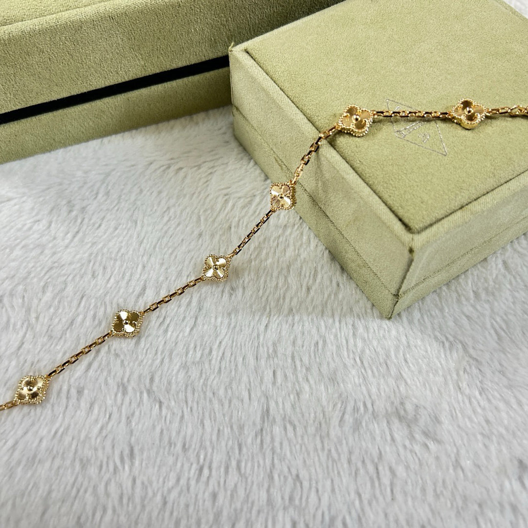 [Lumi jewelry]CLOVER 6 MOTIF DIAMOND BRACELET
