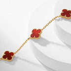 ¡®Lumi¡¯CLOVER 10 MOTIFS CARNELIAN NECKLACE