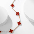 ¡®Lumi¡¯CLOVER 10 MOTIFS CARNELIAN NECKLACE