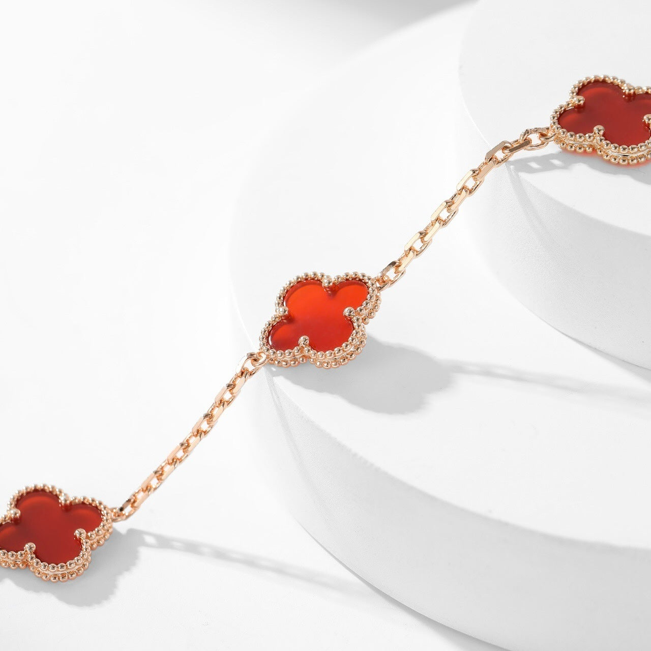 ¡®Lumi¡¯CLOVER 10 MOTIFS CARNELIAN NECKLACE