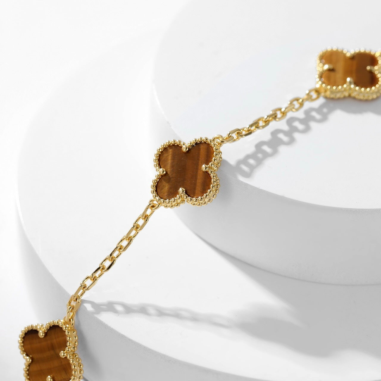 ¡®Lumi¡¯CLOVER 10 MOTIFS TIGER EYE NECKLACE