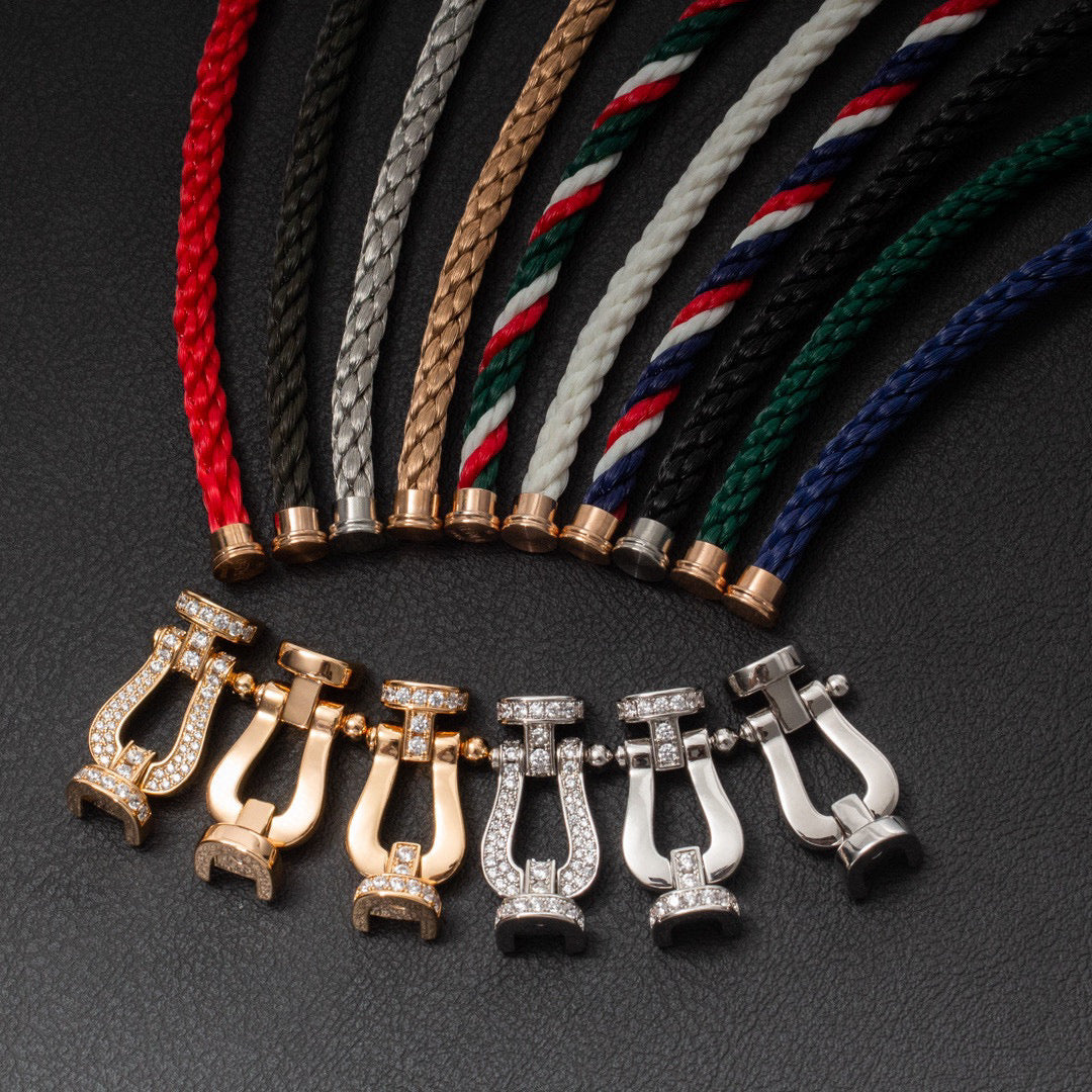 ¡®Lumi¡¯FORCE LARGE HORSESHOE HALF DIAMOND BRACELET SILVER