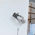 ¡®Lumi¡¯FORCE LARGE HORSESHOE BLACK WHITE DIAMOND BRACELET SILVER