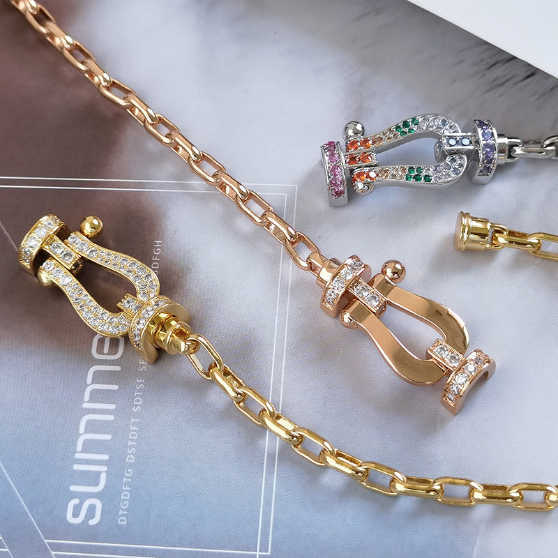 ¡®Lumi¡¯FORCE LARGE HORSESHOE CLASP  METAL BRACELET