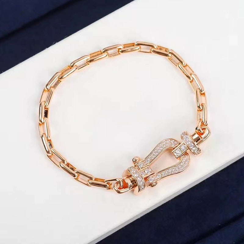 ¡®Lumi¡¯FORCE LARGE HORSESHOE CLASP  METAL BRACELET