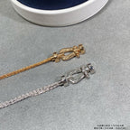 ¡®Lumi¡¯FORCE SMALL HORSESHOE  DIAMOND CHAIN ROPE BRACELET