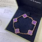 [Lumi jewelry] CLOVER 5 MOTIF VIOLET BRACELET COLLECTION