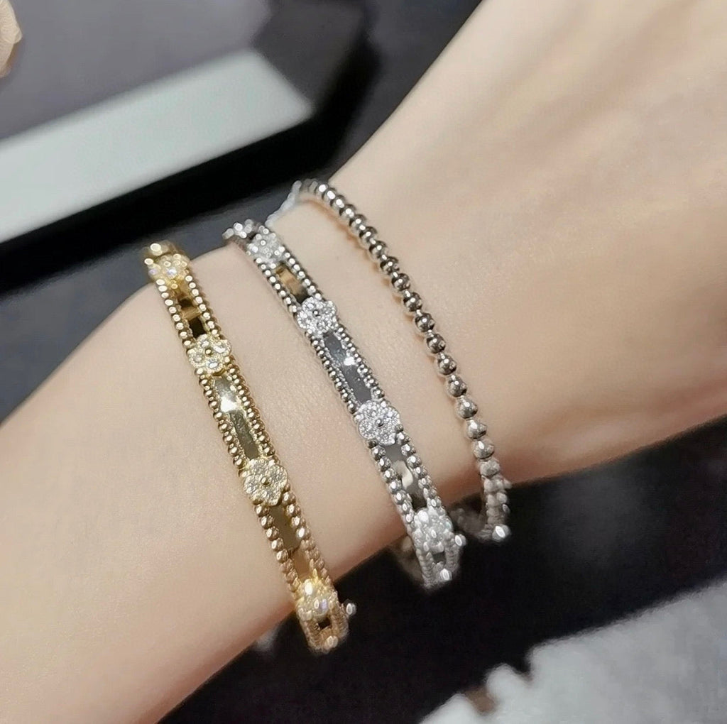 ¡®Lumi¡¯CLOVER BRACELET 4MM DIAMONDS
