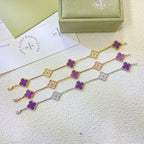 [Lumi]New  CLOVER 5 MOTIF VIOLET BRACELET COLLECTION