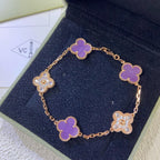 [Lumi jewelry] CLOVER 5 MOTIF VIOLET BRACELET COLLECTION
