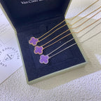 ¡®Lumi¡¯CLOVER 15MM  PURPLE VIOLET NECKLACE
