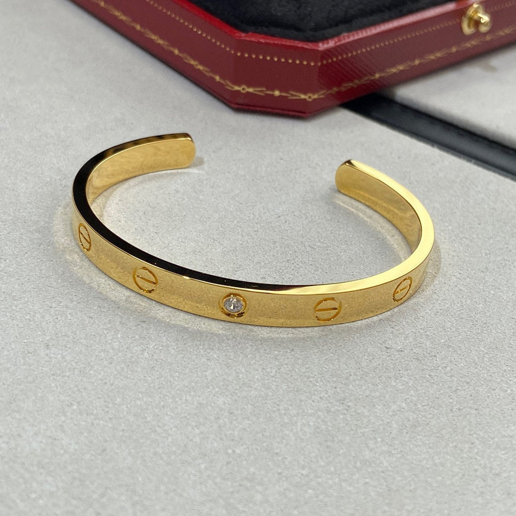 ¡®Lumi¡¯LOVE BRACELET 6.1MM 1 DIAMOND OPEN CUFF