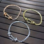 ¡®Lumi¡¯FORCE  LARGE HORSESHOE FULL DIAMOND TENNIS BRACELET