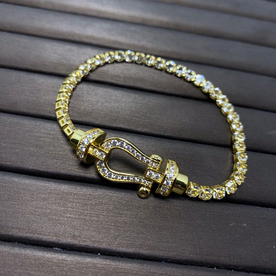 ¡®Lumi¡¯FORCE  LARGE HORSESHOE FULL DIAMOND TENNIS BRACELET