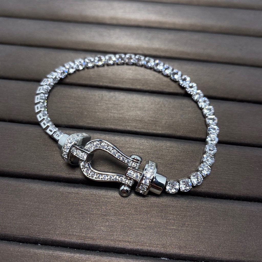 ¡®Lumi¡¯FORCE  LARGE HORSESHOE FULL DIAMOND TENNIS BRACELET