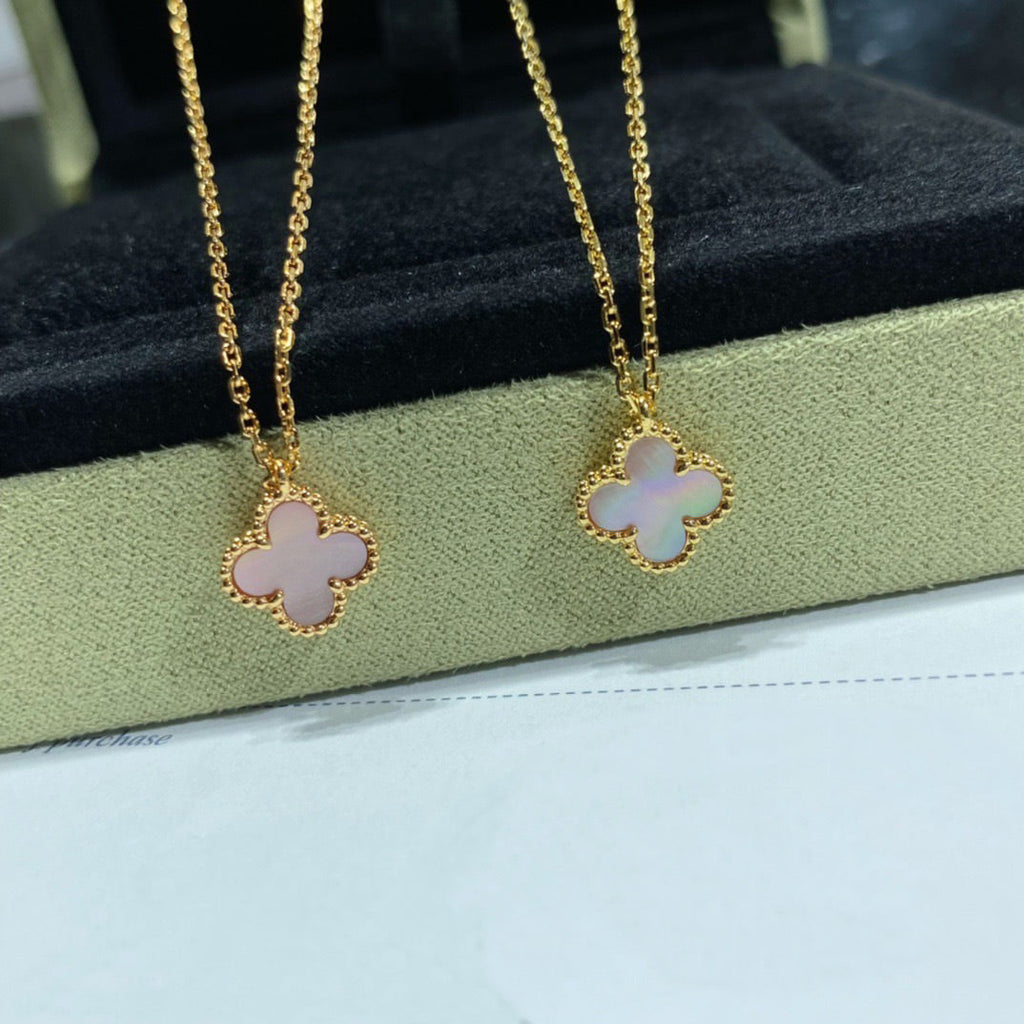 ¡®Lumi¡¯CLOVER 15MM PINK MOTHER-OF-PEARL SINGLE FLOWER NECKLACE