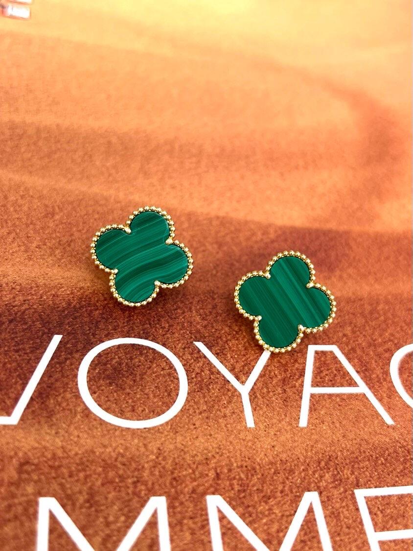 [Lumi] CLOVER LARGE (20mm) 1 MOTIFS GREENER MOP STUD EARRINGS