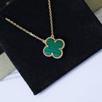 ¡®Lumi¡¯CLOVER 15MM MALACHITE SINGLE FLOWER  NECKLACE