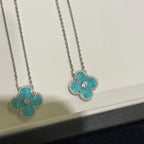 ¡®Lumi¡¯CLOVER 15MM DIAMOND SVRES PORCELAIN  NECKLACE SILVER