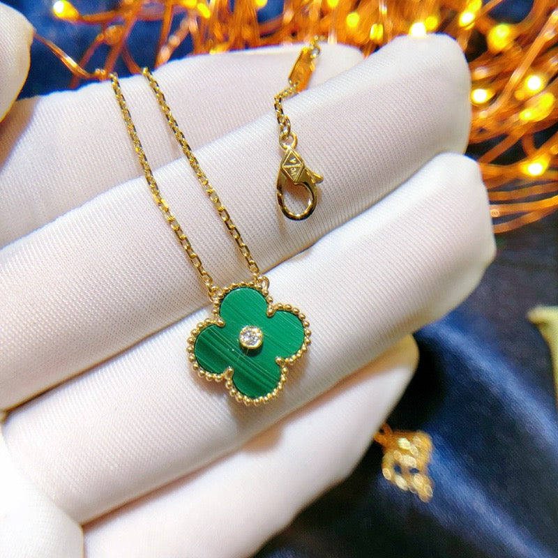 ¡®Lumi¡¯CLOVER 15MM DIAMOND TURQUOISE NECKLACE