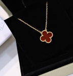 ¡®Lumi¡¯CLOVER 15MM CARNELIAN SINGLE FLOWER NECKLACE