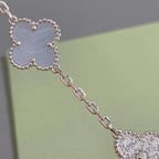 [Lumi jewelry] CLOVER 5 MOTIF PURPLE CHALCEDONY BRACELET COLLECTION