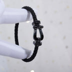¡®Lumi¡¯FORCE LARGE SERIES HORSESHOE BLACK SAMURAI BRACELET
