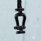 ¡®Lumi¡¯FORCE LARGE SERIES HORSESHOE BLACK SAMURAI BRACELET