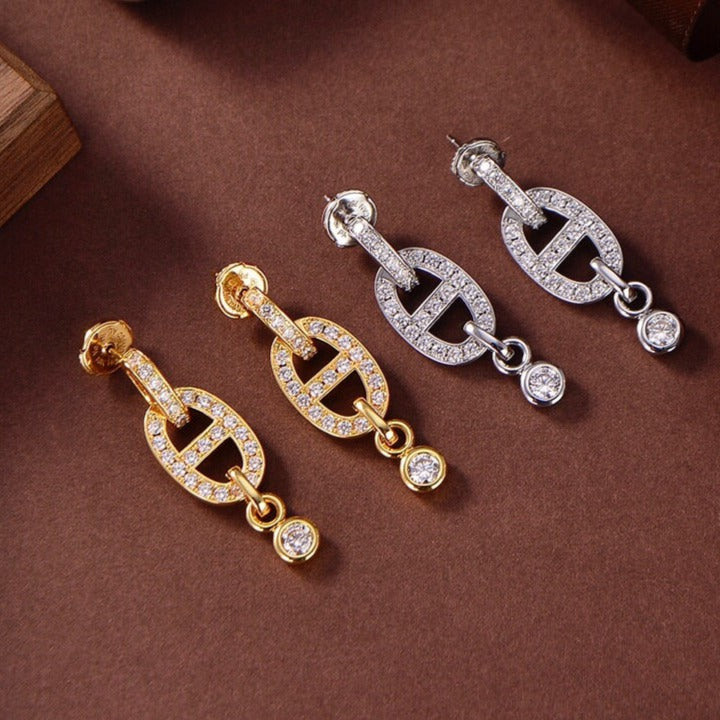¡®Lumi¡¯HM CHAINE DIAMOND EARRINGS