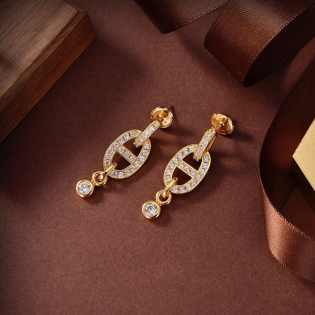¡®Lumi¡¯HM CHAINE DIAMOND EARRINGS