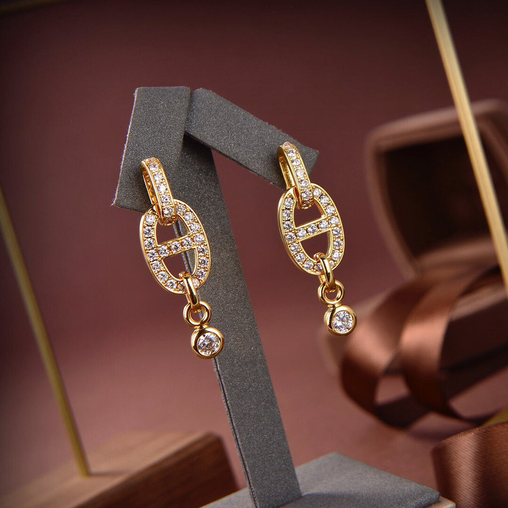 ¡®Lumi¡¯HM CHAINE DIAMOND EARRINGS