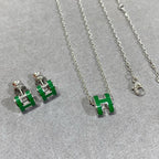 ¡®Lumi¡¯POP H GREEN NECKLACE SILVER AND GOLD