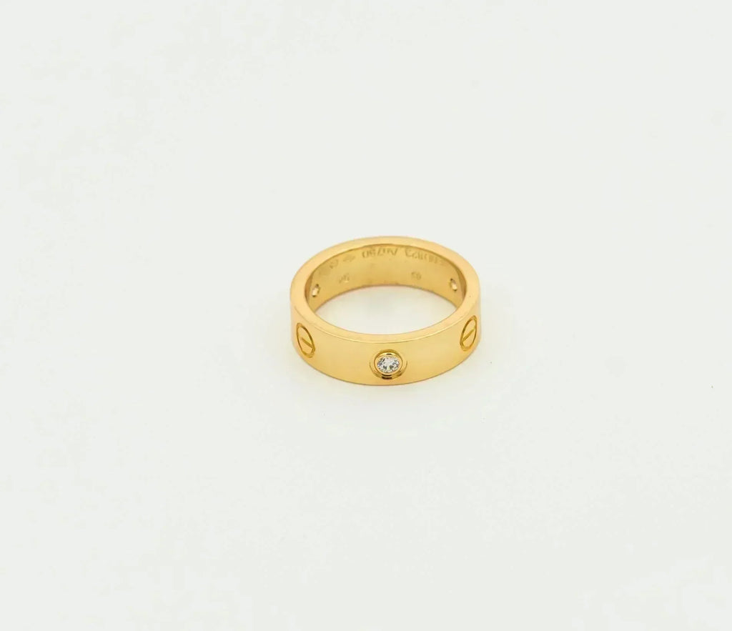 ¡®Lumi¡¯LOVE RING 5.5MM 3 DIAMONDS GOLD
