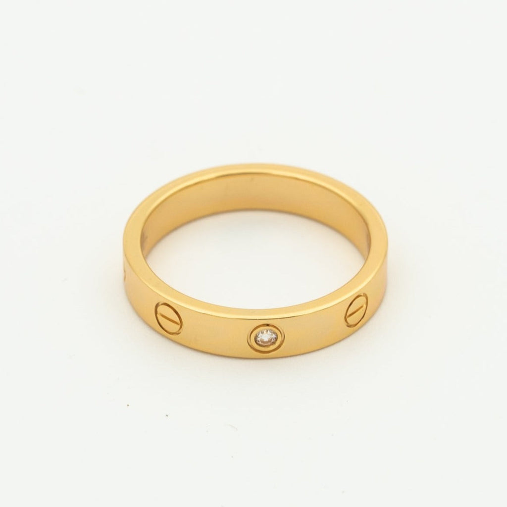 ¡®Lumi¡¯LOVE RING 4MM 1 DIAMOND PINK GOLD