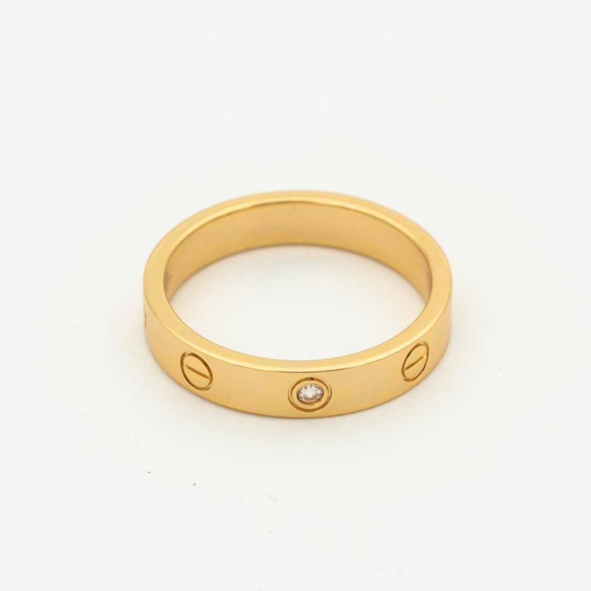 ¡®Lumi¡¯LOVE RING 4MM 1 DIAMOND PINK GOLD