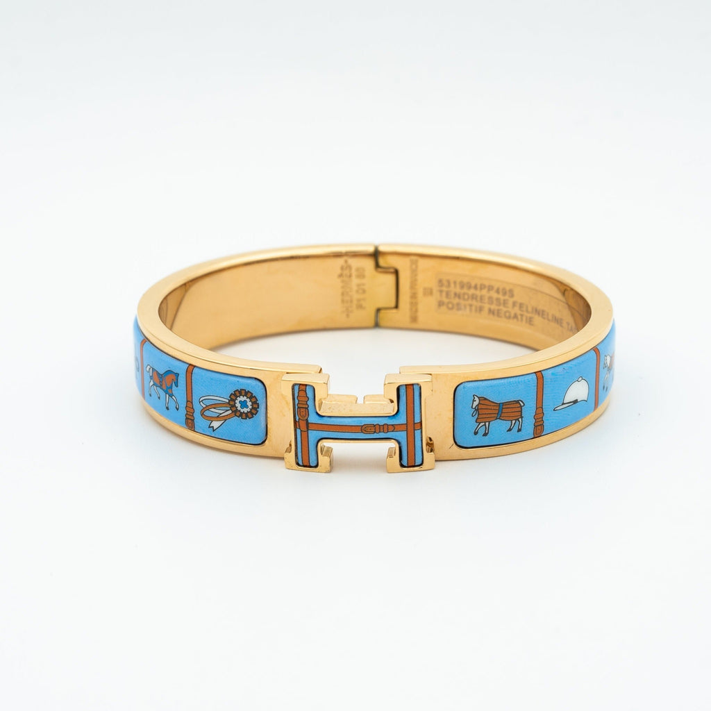 ¡®Lumi¡¯H PINK GOLD BRACELET BLUE CERAMIC