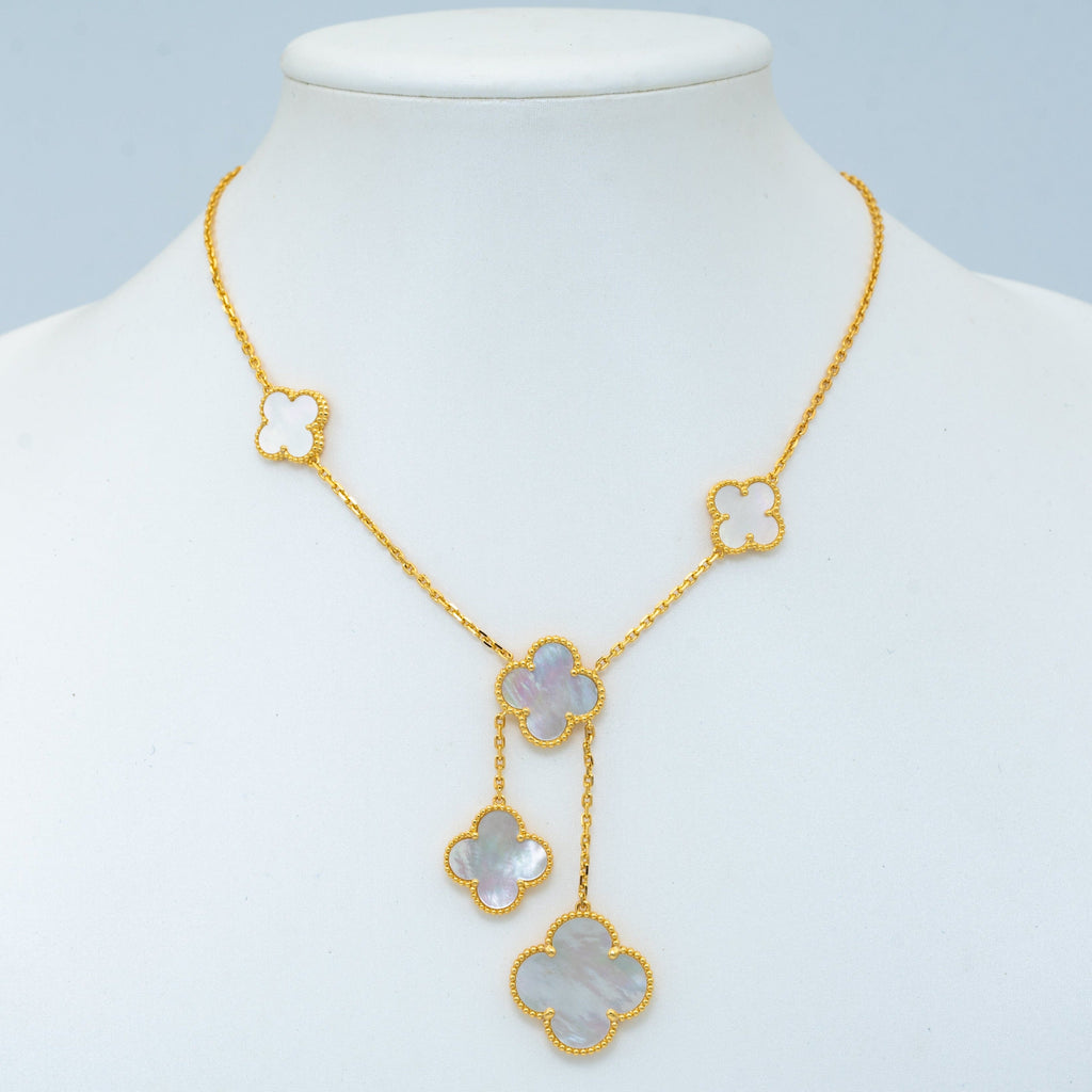 ¡®Lumi¡¯CLOVER MOTHER OF PEARL NECKLACE 6 MOTIF