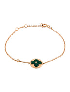 ¡®Lumi¡¯SUN MALACHITE 1 DIAMOND PINK GOLD BRACELET