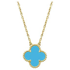 ¡®Lumi¡¯CLOVER 15MM VINTAGE TURQUOISE NECKLACE
