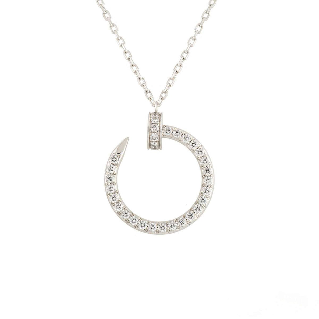 ¡®Lumi¡¯JUSTE NECKLACE SILVER DIAMONDS