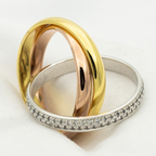 ¡®Lumi¡¯TRINITY RING GOLD PINK GOLD SILVER DIAMONDS