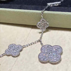 ¡®Lumi¡¯CLOVER 6 MOTIFS SILVER DIAMOND BRACELET