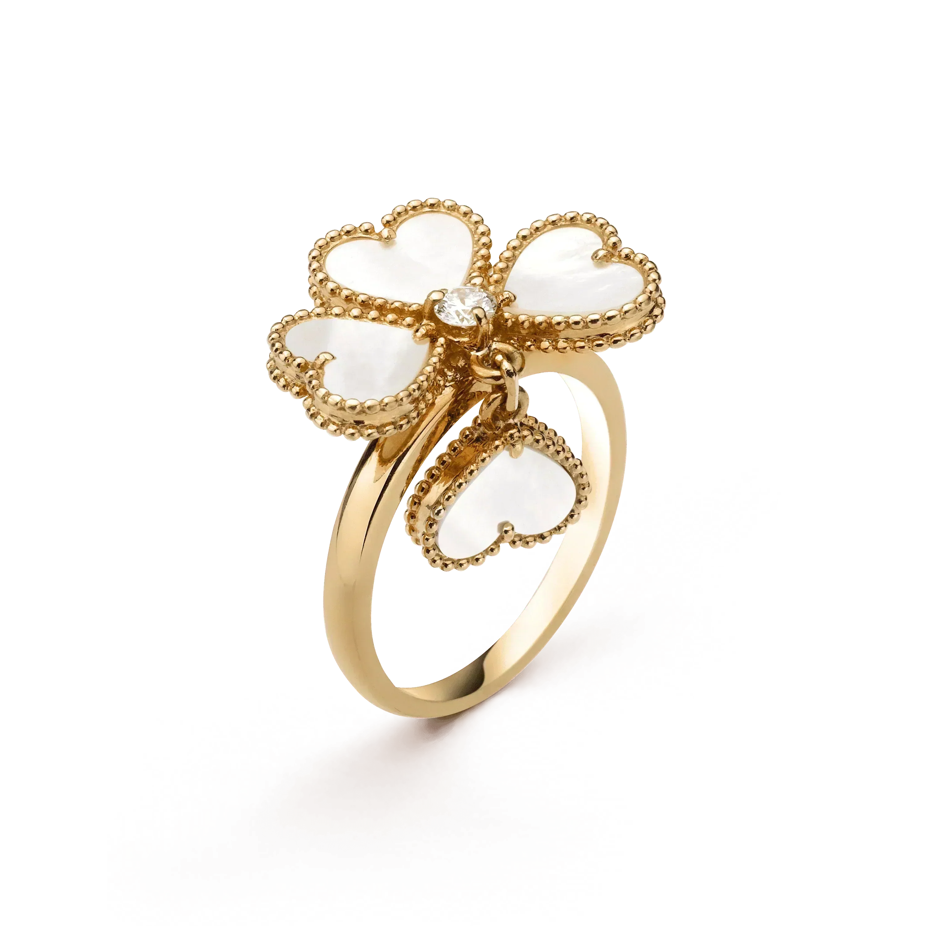 ¡®Lumi¡¯SWEET CLOVER WHITE MOP RING