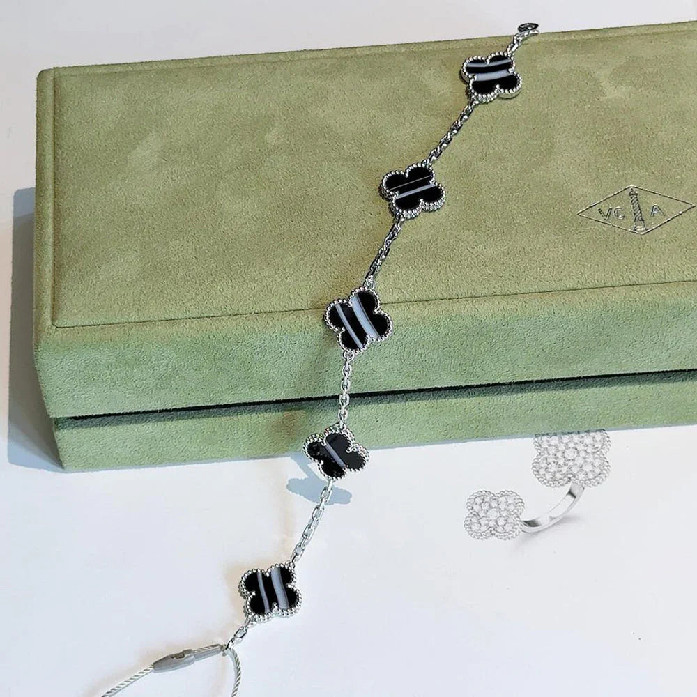 [Lumi jewelry] CLOVER 5 MOTIF PULSAR STONE BRACELET COLLECTION