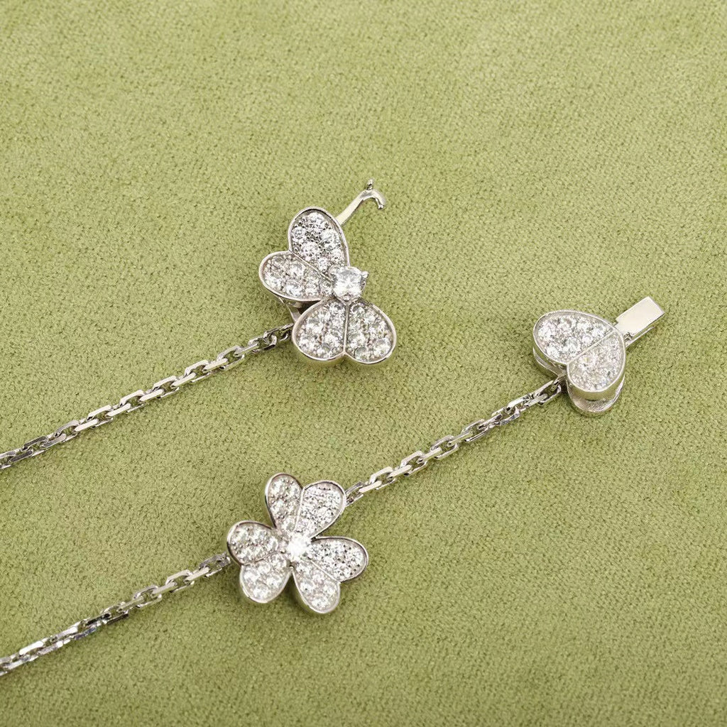 ¡®Lumi¡¯FRIVOLE SILVER 9 FLOWERS NECKLACE