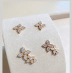 ¡®Lumi¡¯STAR BLOSSOM STUD EARRINGS PINK GOLD DIAMONDS