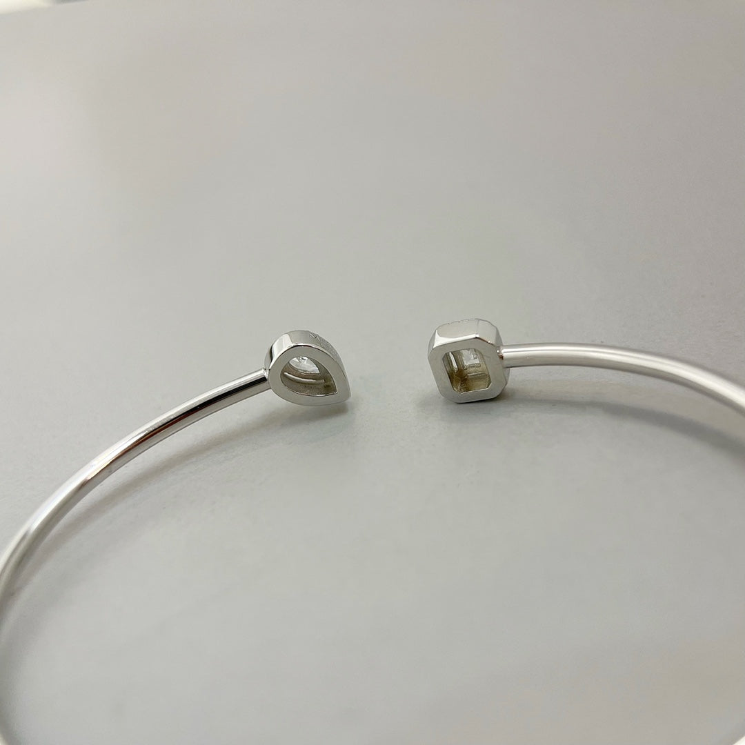 [Imperial Jewelrys]JONC FLEX MY TWIN TOI & MOI SILVER DIAMOND BRACELET