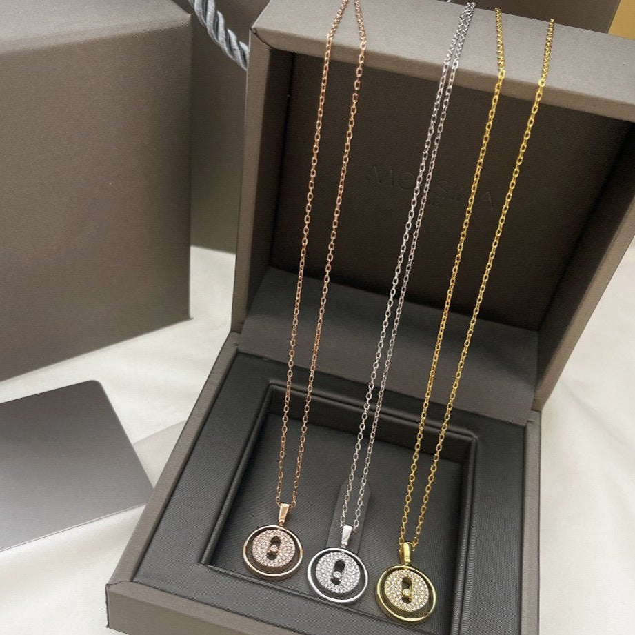 [Imperial Jewelrys]LUCKY MOVER PM PAVED NECKLACE