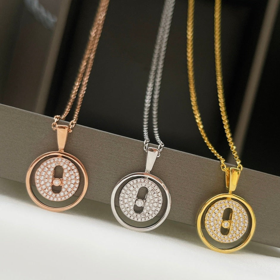 [Imperial Jewelrys]LUCKY MOVER PM PAVED NECKLACE